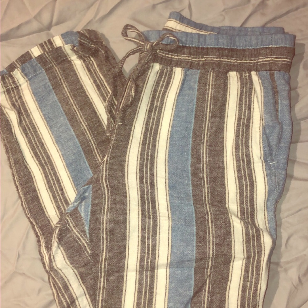 Linen Striped Pants